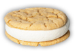 Vanilla White Chocolate Chip Cookie Ice Cream Sandwich image